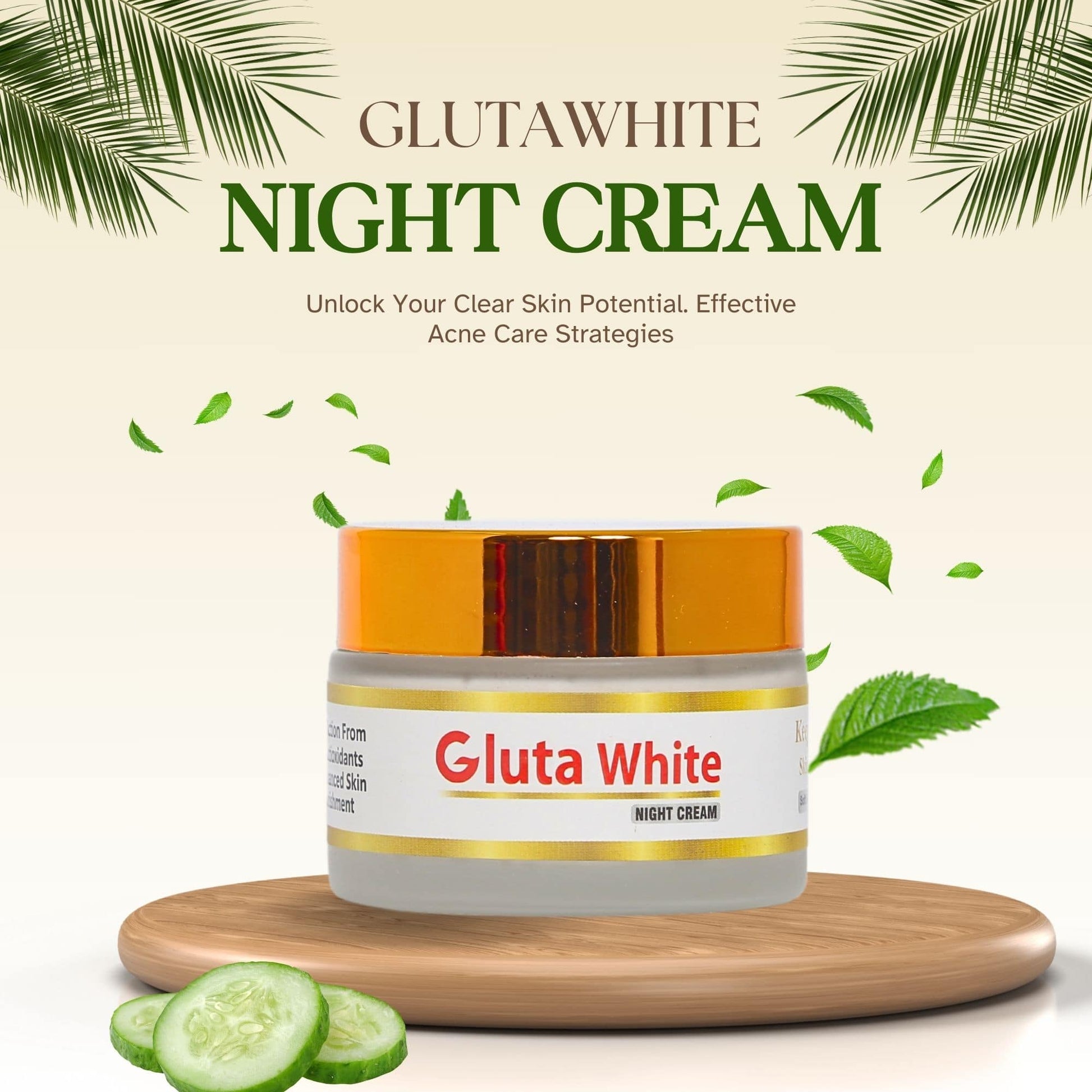 gluta white night cream